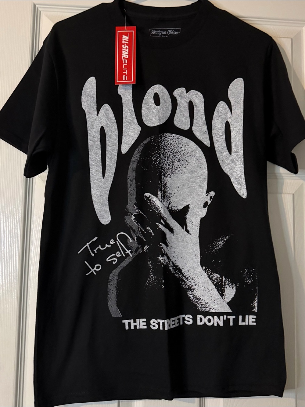 Blondo Black Graphic Short-Sleeve Tee with Silver Print Frank Ocean
